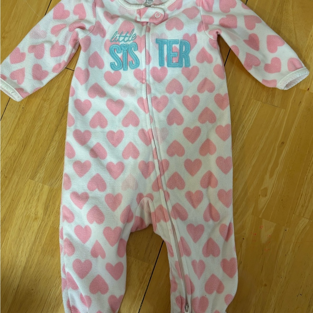 Pink Heart Kids One Piece
